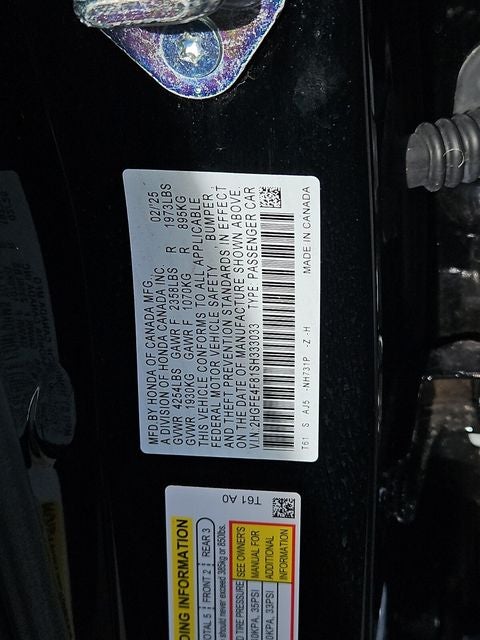 2025 Honda Civic Hybrid Sport Touring