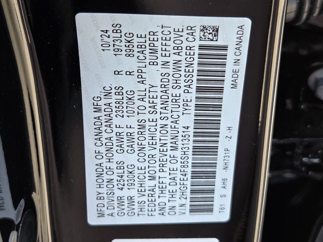 2025 Honda Civic Hybrid Sport