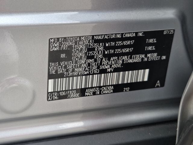 2025 Toyota RAV4 LE