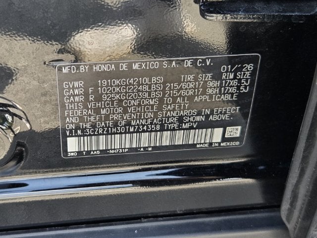 2026 Honda HR-V LX
