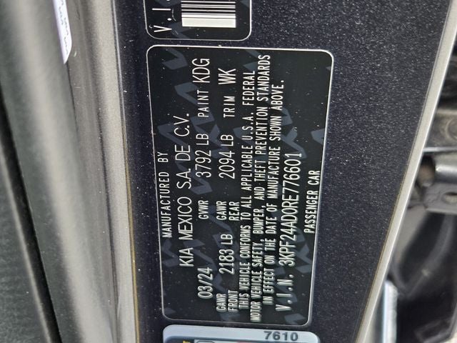 2024 Kia Forte LXS