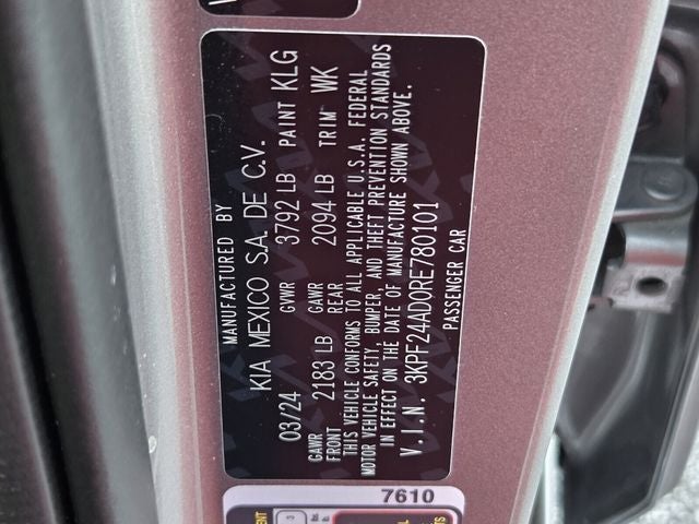 2024 Kia Forte LXS