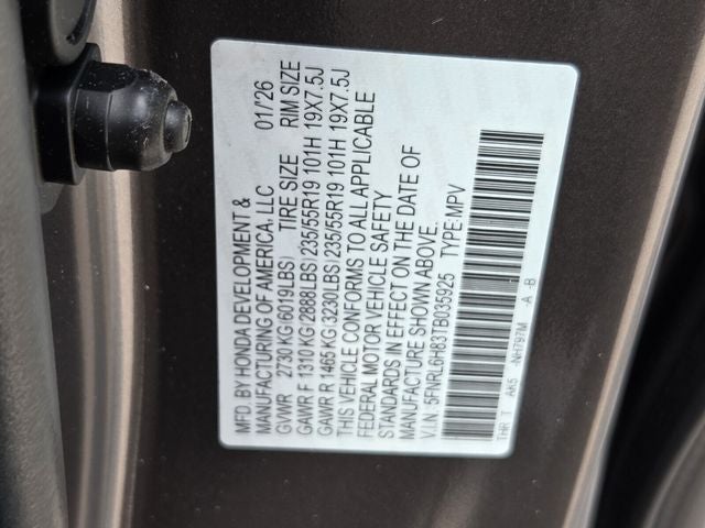 2026 Honda Odyssey Touring