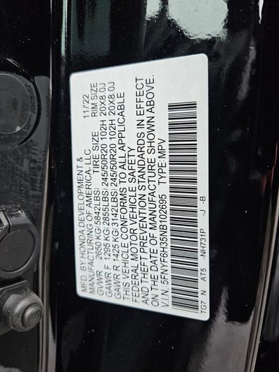 2022 Honda Pilot Sport