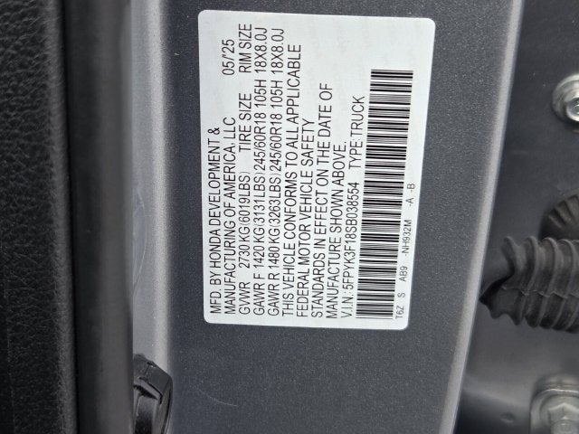 2025 Honda Ridgeline Sport