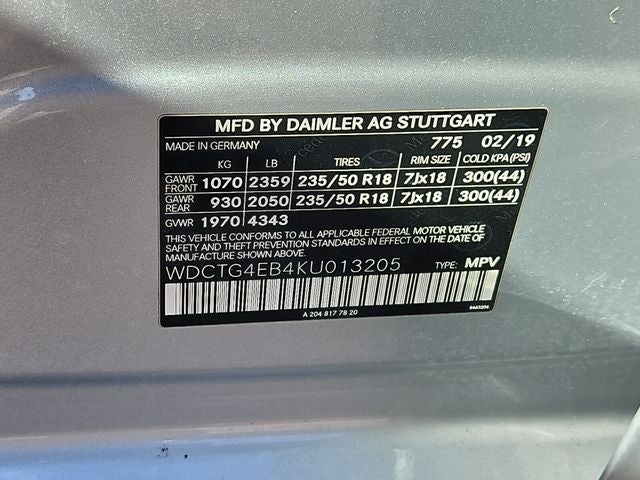 2019 Mercedes-Benz GLA GLA 250