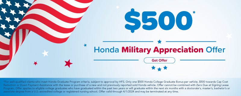 Honda Military Appreciation Offer 