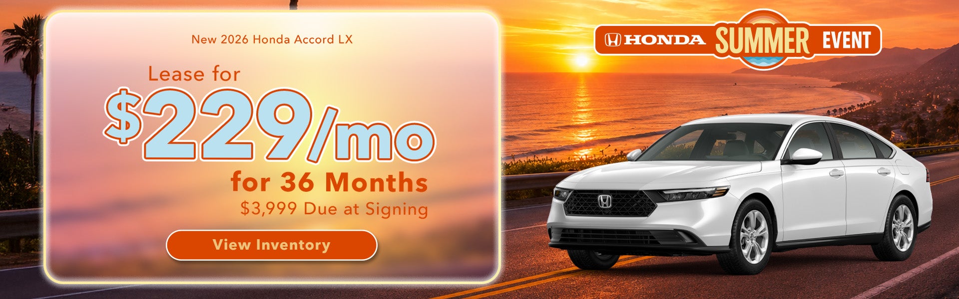 Lease a New 2026 Honda Accord LX for $229/mo in Stonecrest, 