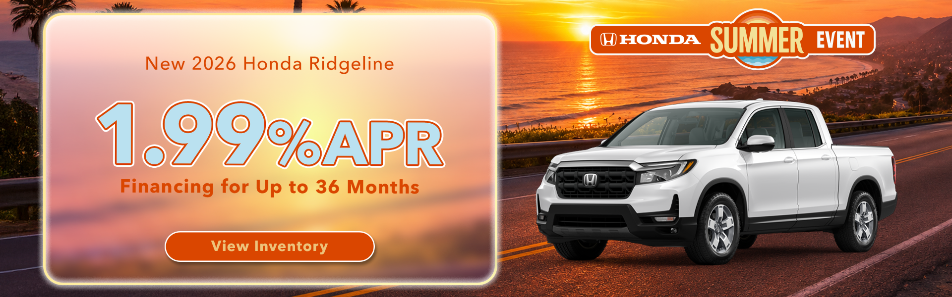 New 2026 Honda Ridgeline 1.99% APR Financing in Stonecrest, 